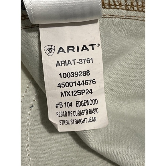 Ariat Rebar M5 Straight Leg Jean Men’s 42x35.5 Blue Edgewood Denim - Picture 16 of 16